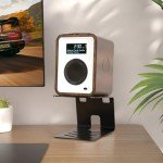 Suptek Metal Desktop Speaker Stands with Vibration Pads