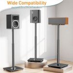 Adjustable Speaker Stands for Satellite Speakers - Black