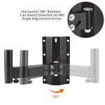 Adjustable Heavy-Duty Wall Mount Speaker Brackets