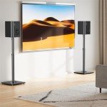 Adjustable Speaker Stands for Satellite Speakers - Black