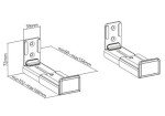 Adjustable Wall Mount for Soundbar Speakers - Black
