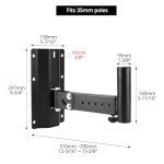 Adjustable Heavy-Duty Wall Mount Speaker Brackets