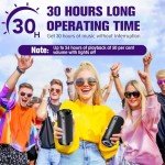 Taopodo Portable 30W Bluetooth Speaker with RGB Lights