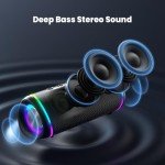 Rienok Portable Waterproof Bluetooth Speaker with 10-Hour Playtime