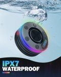 Waterproof Bluetooth Shower Speaker with RGB Lights