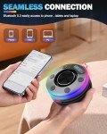 Waterproof Bluetooth Shower Speaker with RGB Lights