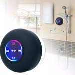 BAAQII Waterproof Bluetooth Shower Speaker with Suction Cup