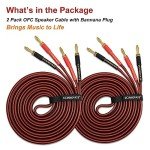 High-Quality 14 AWG Speaker Wire with Banana Plugs