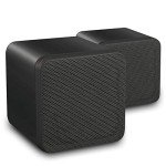 eAudio Black HiFi Stereo Bookshelf Speakers - 80W