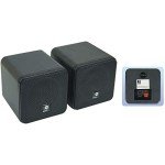 eAudio Black HiFi Stereo Bookshelf Speakers - 80W