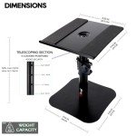 Adjustable Desktop Speaker Stand Pair for 5-7 Inch Speakers