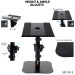 Adjustable Desktop Speaker Stand Pair for 5-7 Inch Speakers