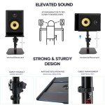 Adjustable Desktop Speaker Stand Pair for 5-7 Inch Speakers