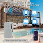 Herdio Waterproof Outdoor Bluetooth Speakers - White Pair