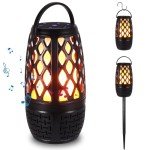 Bluetooth Waterproof Outdoor Speakers with LED Flame