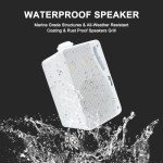 Herdio Waterproof Outdoor Bluetooth Speakers - White Pair