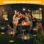 Bluetooth Waterproof Outdoor Speakers with LED Flame