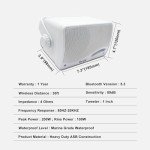Herdio Waterproof Outdoor Bluetooth Speakers - White Pair