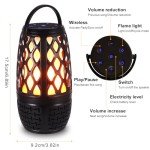 Bluetooth Waterproof Outdoor Speakers with LED Flame