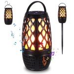 Bluetooth Waterproof Outdoor Speakers with LED Flame