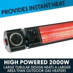 Dellonda 2000W Infrared Patio Heater with Speakers
