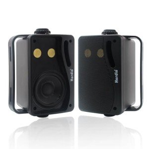 Herdio 3.5" Waterproof Outdoor Wall Speakers - Black