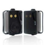Herdio 3.5" Waterproof Outdoor Wall Speakers - Black