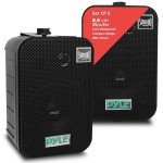 Pyle Waterproof Outdoor Speaker System - Black Pair