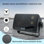 Herdio 3.5" Waterproof Outdoor Wall Speakers - Black