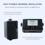 Herdio 3.5" Waterproof Outdoor Wall Speakers - Black