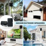 Herdio 3.5" Waterproof Outdoor Wall Speakers - Black