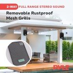 Pyle Waterproof Outdoor Speaker System - Black Pair