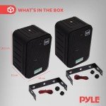 Pyle Waterproof Outdoor Speaker System - Black Pair