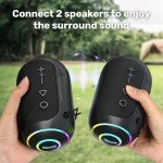 Waterproof Bluetooth Speaker with 10-Hour Playtime