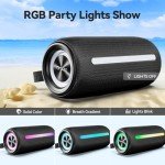 Oraolo Bluetooth Speaker with LED Light & Waterproof