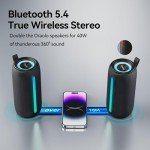 Oraolo Bluetooth Speaker with LED Light & Waterproof