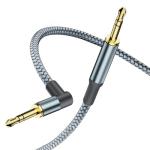 90 Degree 3.5mm Aux Cable, 1.2M Nylon Braided