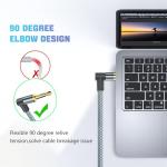 90 Degree 3.5mm Aux Cable, 1.2M Nylon Braided