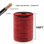 VIABRICO 16 Gauge 100FT Speaker & LED Wire
