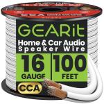 GearIT 2x1.5mm Speaker Wire Audio Cable - 100ft