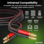 14 AWG Speaker Cable with Banana Plugs - 3 Ft