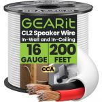 GearIT 16 Gauge In-Wall Speaker Wire - 200 Feet