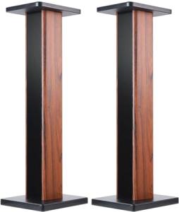 Wood Grain Speaker Stands - Heavy Duty Pair