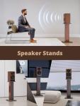 Kinevortex Retro Wooden Speaker Stands - Set of 2