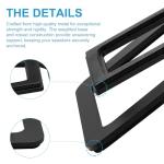 Sanyun Tilted Desk Speaker Stands - Black Pair