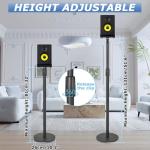 Adjustable Speaker Stands, Set of 2, Black