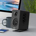 Sanyun Tilted Desk Speaker Stands - Black Pair