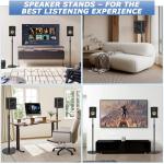 Adjustable Speaker Stands, Set of 2, Black