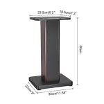 Wood Grain Universal Speaker Stands - 19.7 Inch Pair
