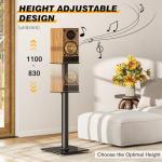 Adjustable Speaker Stands with Cable Management, Set of 2